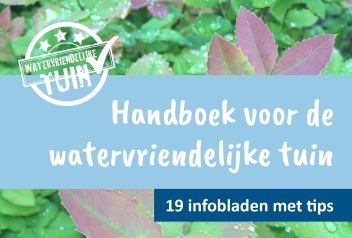 Cover handboek voor de watervriendelijke tuin, 19 infobladen met tips