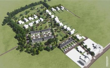 Artist impression van het bouwplan Noordrand in Ossendrecht