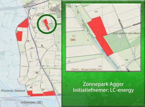 Ligging Zonnepark Agger
