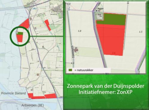 Locatie Zonnepark Van der Duijnspolderweg